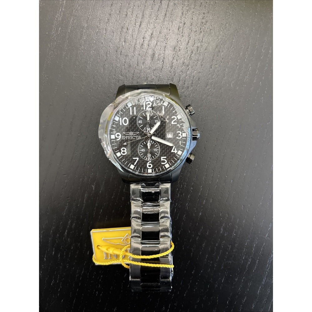 Invicta Specialty 0383 48mm Black Stainless Steel Men's Wristwatch